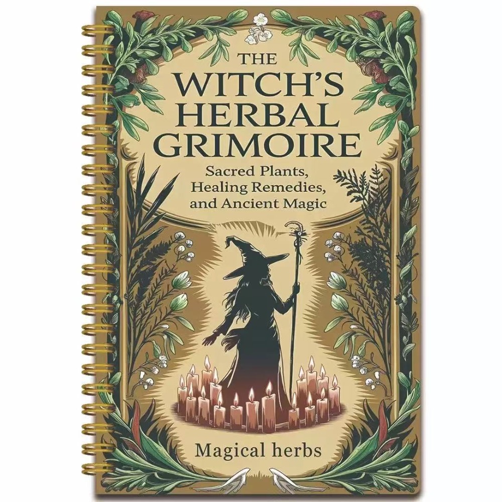 Herbal Wellness Remedy - 天然ハーブ療法のヴィンテージデザインA5ノート、ハーブレシピ、健康ノート、療法法の記録に最適、スパイラル綴じ。