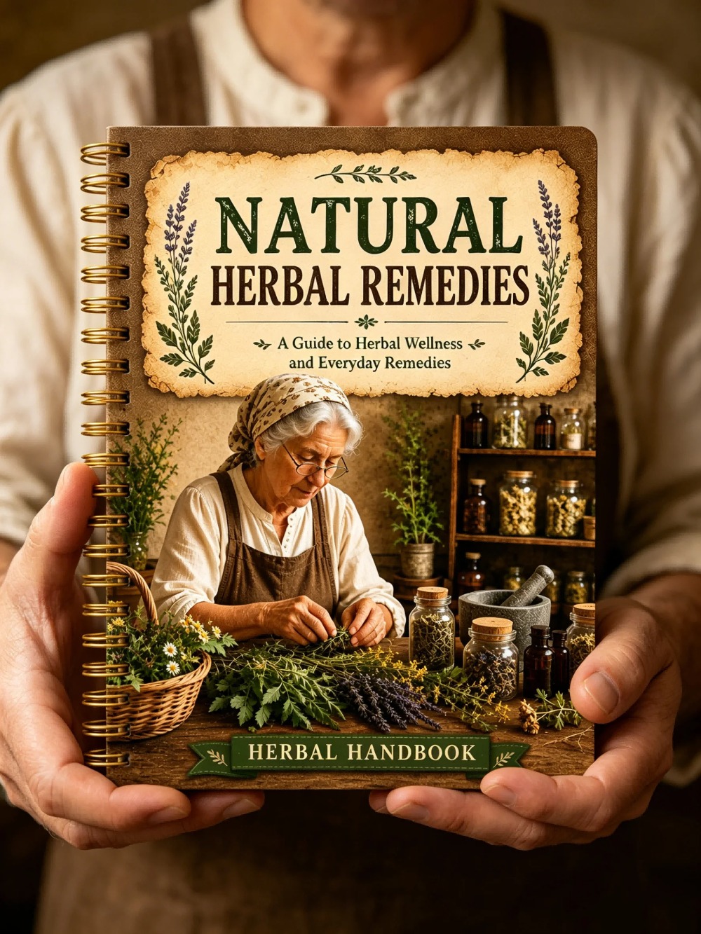 天然ハーブ療法のヴィンテージデザインA5ノート、ハーブレシピ - Herbal Wellness Remedy のレビューと価格