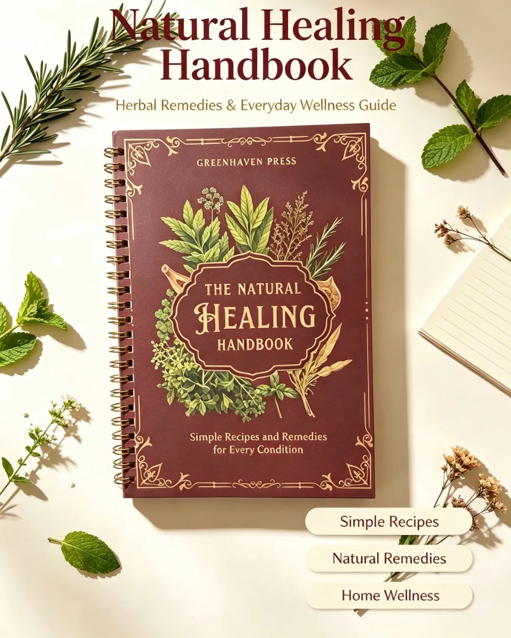 自然治癒ハンドブック　天然ハーブ療法ガイドブック　家庭用ウェ - Herbal Wellness Remedy のレビューと価格