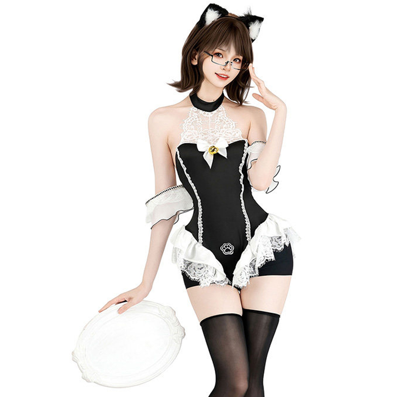 AniLV 黒猫足ボディスーツメイド制服アニメかわいいメイド - Cat Claw Bark のレビューと価格